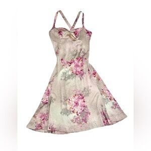 Vintage 2000s Roberto Cavalli Silk Mini Dress Floral Y2k 90s Midi Slip Flowy 44